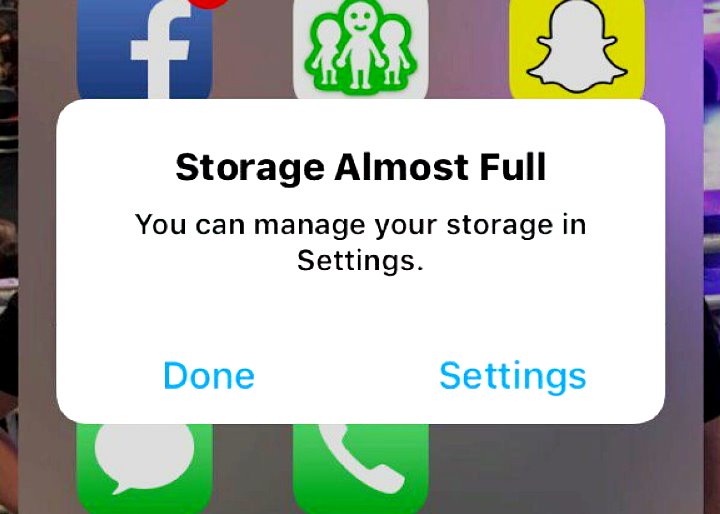 Phone memory is full